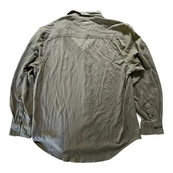 NEW! Kenneth Cole New York Men Techni-Cole Olive Long Sleeve Button Up Size L - Picture 2 of 9